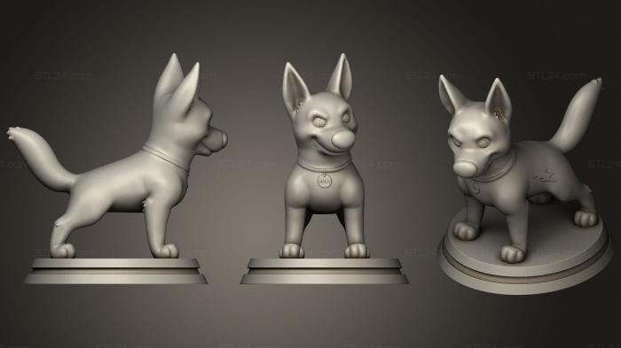 Animal figurines (Bolt, STKJ_1946) 3D models for cnc
